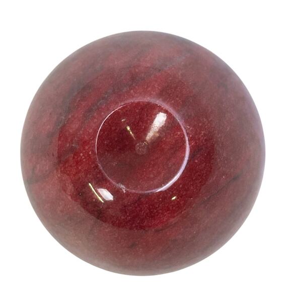 Red Apple Heavy Marble Stone 3" Paperweight - Picture 4 of 5